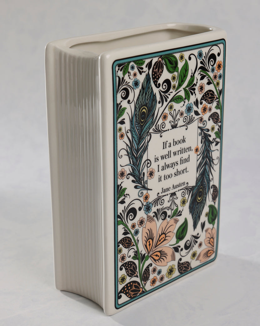 Multi - Jane Austen Book Vase - Steel Mill and Co.