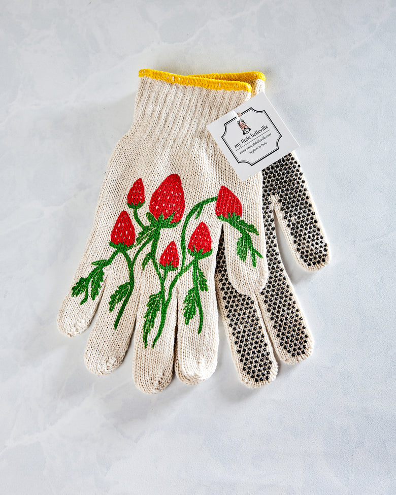 Multi - Strawberry Gardening Gloves - My Little Belleville - Printfresh