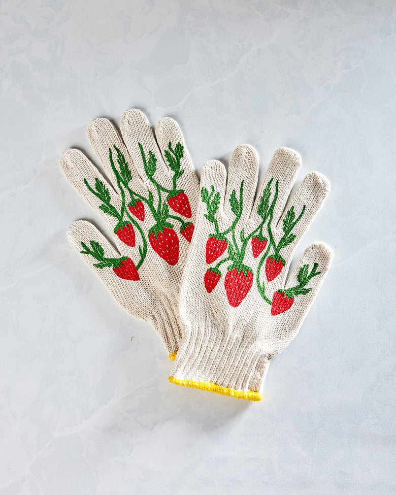 Multi - Strawberry Gardening Gloves - My Little Belleville - Printfresh
