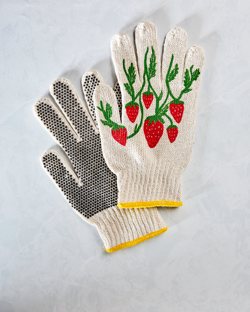 Multi - Strawberry Gardening Gloves - My Little Belleville - Printfresh