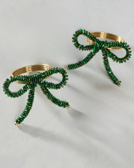 Green - Bow Napkin Ring - Tableau Home