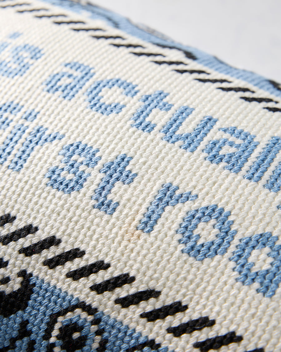 Light Blue Combo - First Rodeo Needlepoint Pillow - Furbish