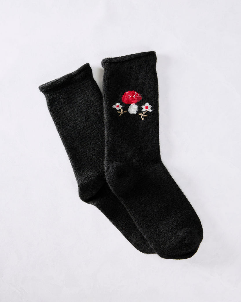Black - Toadstool Cashmere Crew - Hansel from Basel