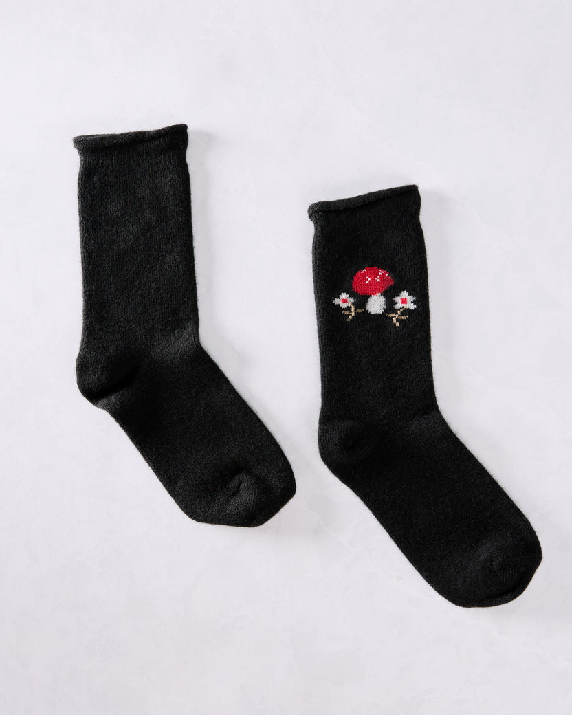 Black - Toadstool Cashmere Crew - Hansel from Basel