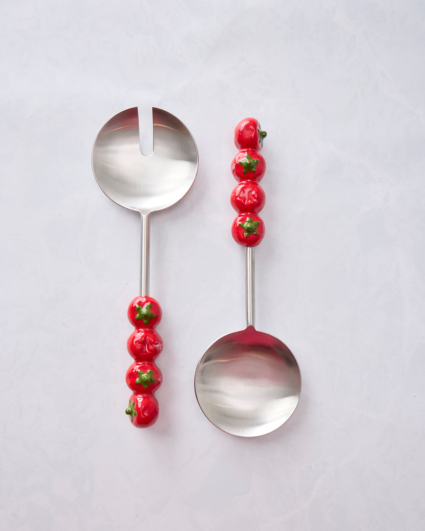 Red Combo - Tomato Handle Salad Server - Casa Amarosa