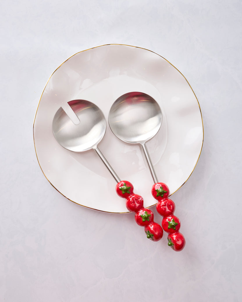 Red Combo - Tomato Handle Salad Server - Casa Amarosa