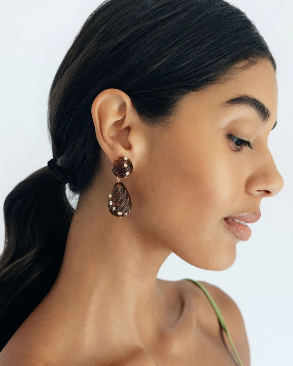 Regular Tortoise Tortoise - Raeni Drop Earrings - Loren Hope – Printfresh