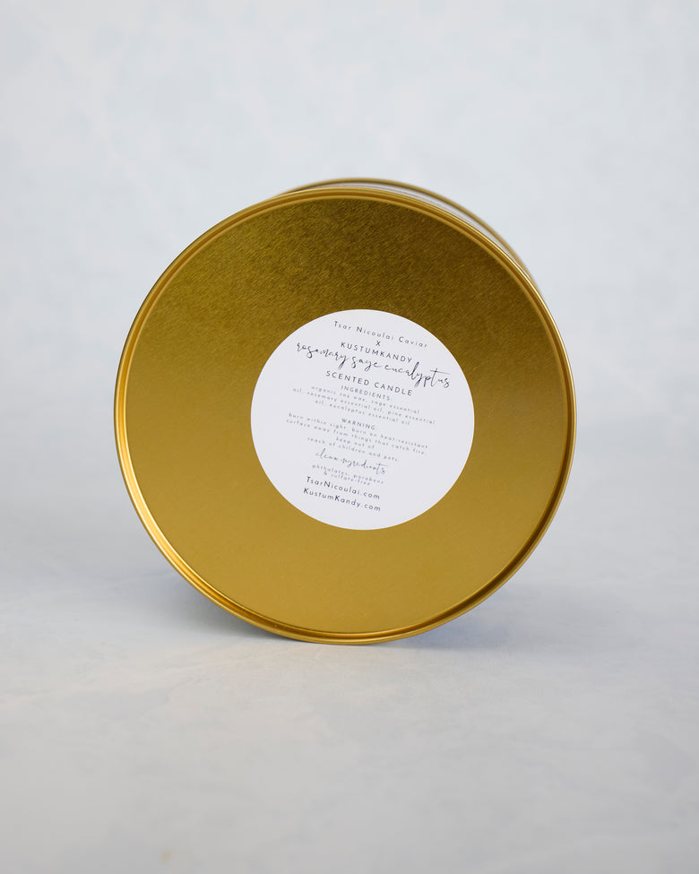 Tsar Nicoulai - Eucalyptus Sage and Rosemary Tin Candle - Spice Sage and Rosemary - Printfresh
