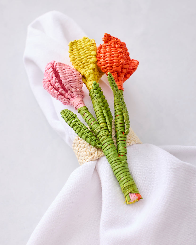 Multi - Tulip Napkin Rings - Coro Cora