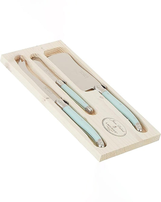 Turquoise - Laguiole 3-Piece Turquoise Cheese Knife Set - French Home - Printfresh