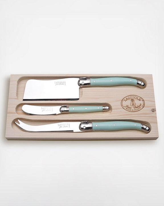 Turquoise - Laguiole 3-Piece Turquoise Cheese Knife Set - French Home - Printfresh