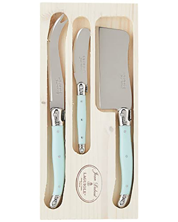 Turquoise - Laguiole 3-Piece Turquoise Cheese Knife Set - French Home - Printfresh
