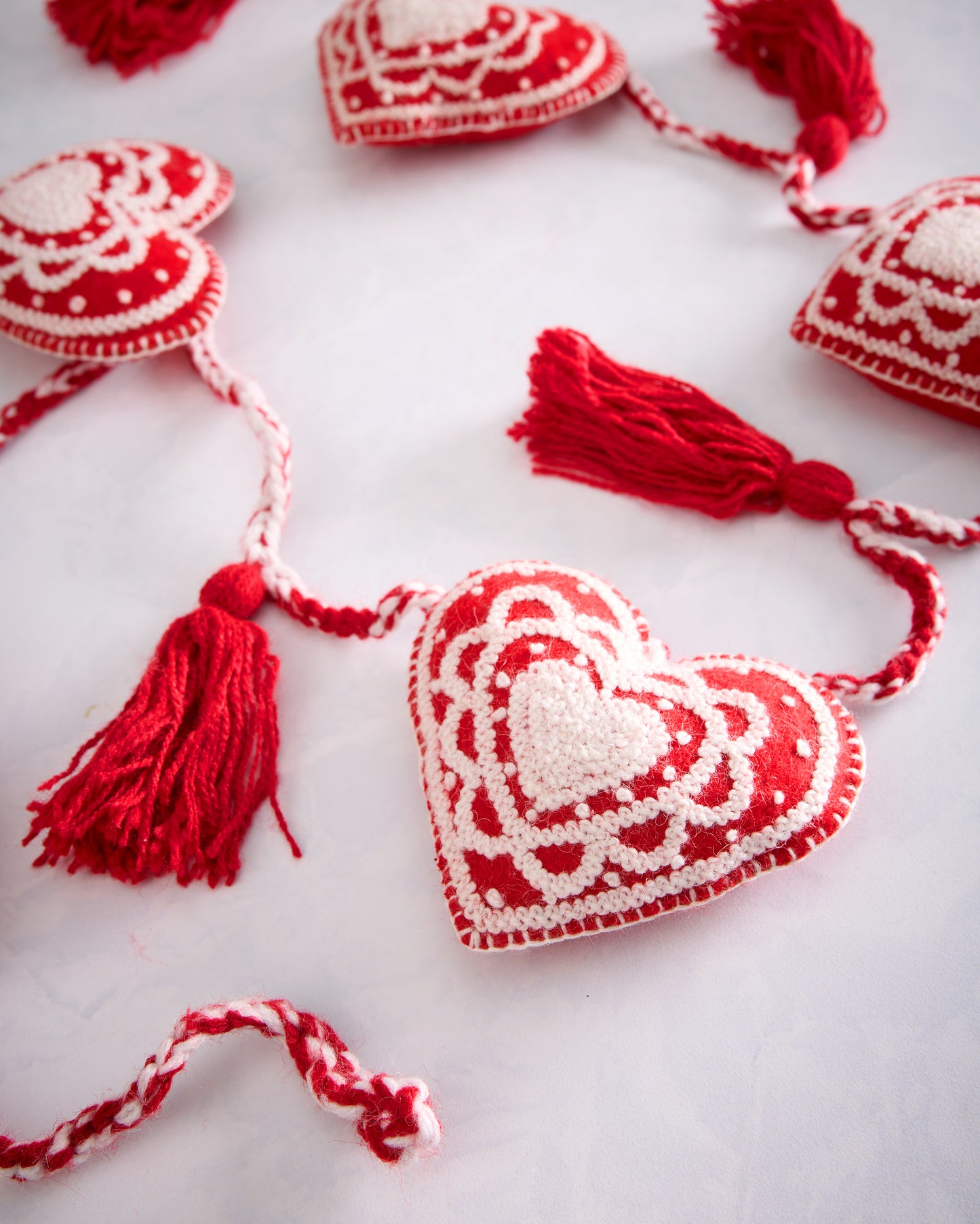 Red Combo - Valentine Heart Garland - Melange Collection - Printfresh