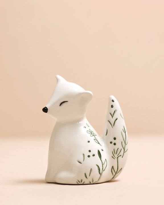 White - Ceramic Fox Ring Holder - Lisa Angel - Printfresh