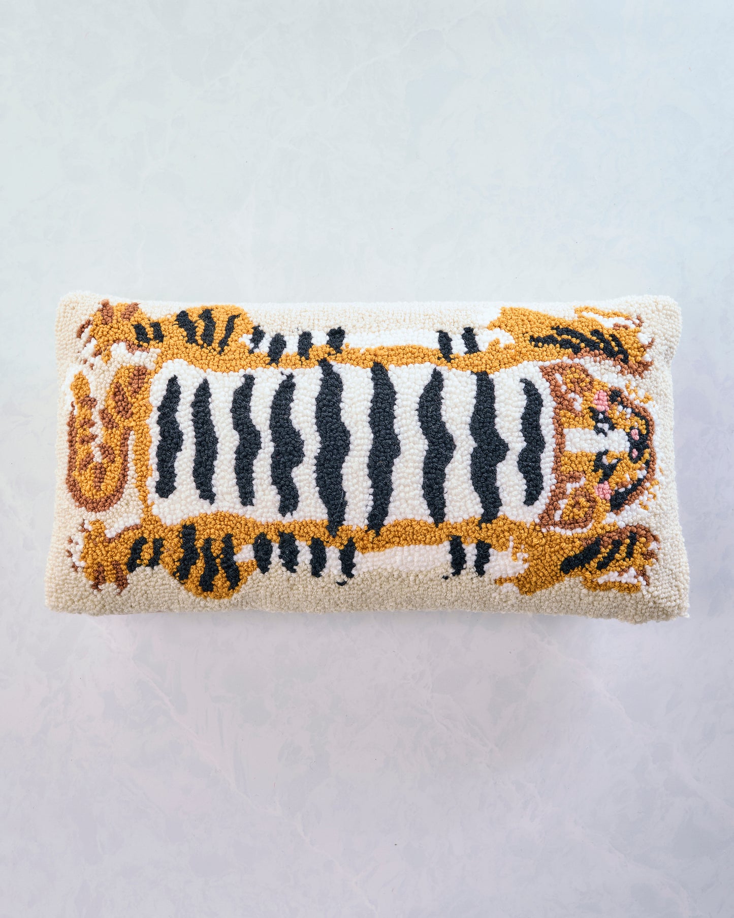 White Combo - Tibetan Tiger Throw Pillow - Idlewild Co.