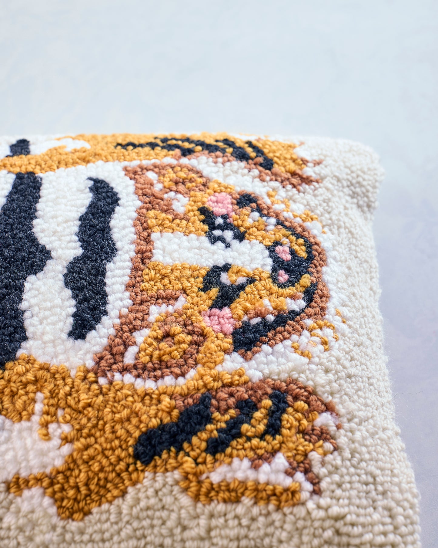 White Combo - Tibetan Tiger Throw Pillow - Idlewild Co.