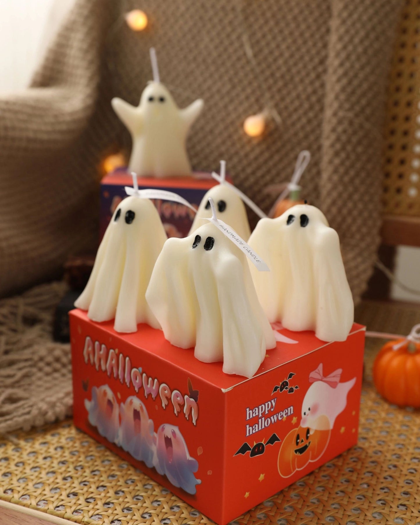 White - Halloween Ghost Candle - Candles Meta