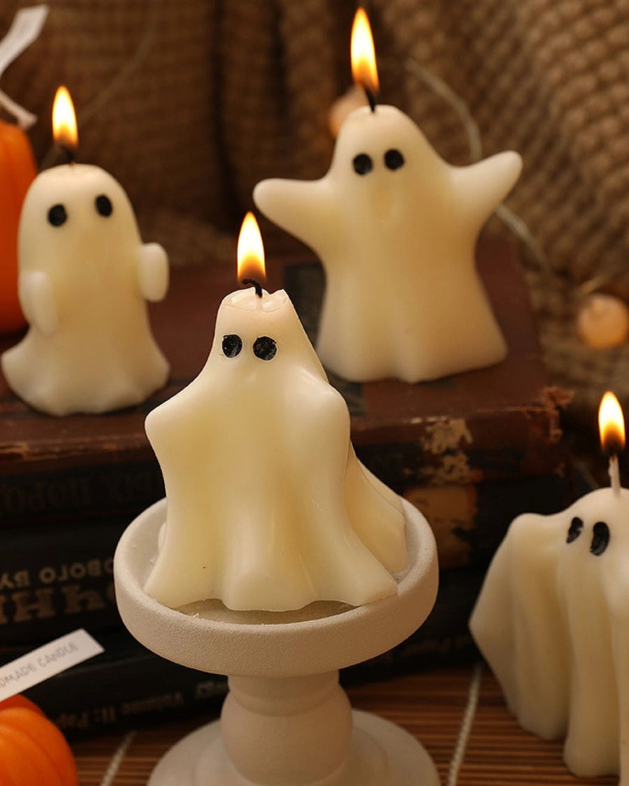 White - Halloween Ghost Candle - Candles Meta