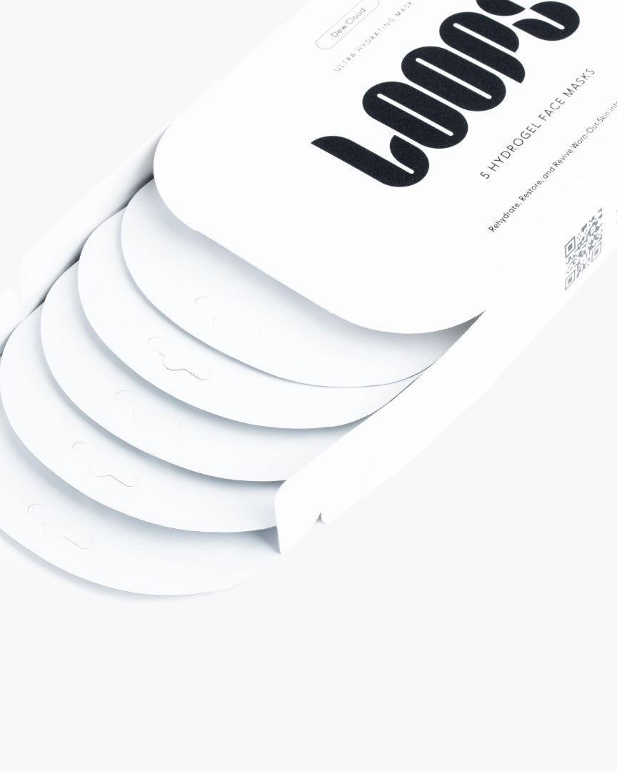 White - Loops Dew Cloud Face Mask - Loops - Printfresh