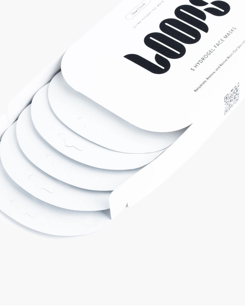 White - Loops Dew Cloud Face Mask - Loops - Printfresh