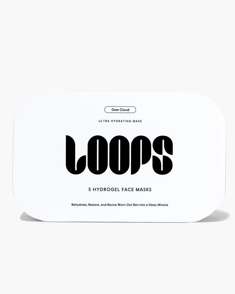 White - Loops Dew Cloud Face Mask - Loops - Printfresh