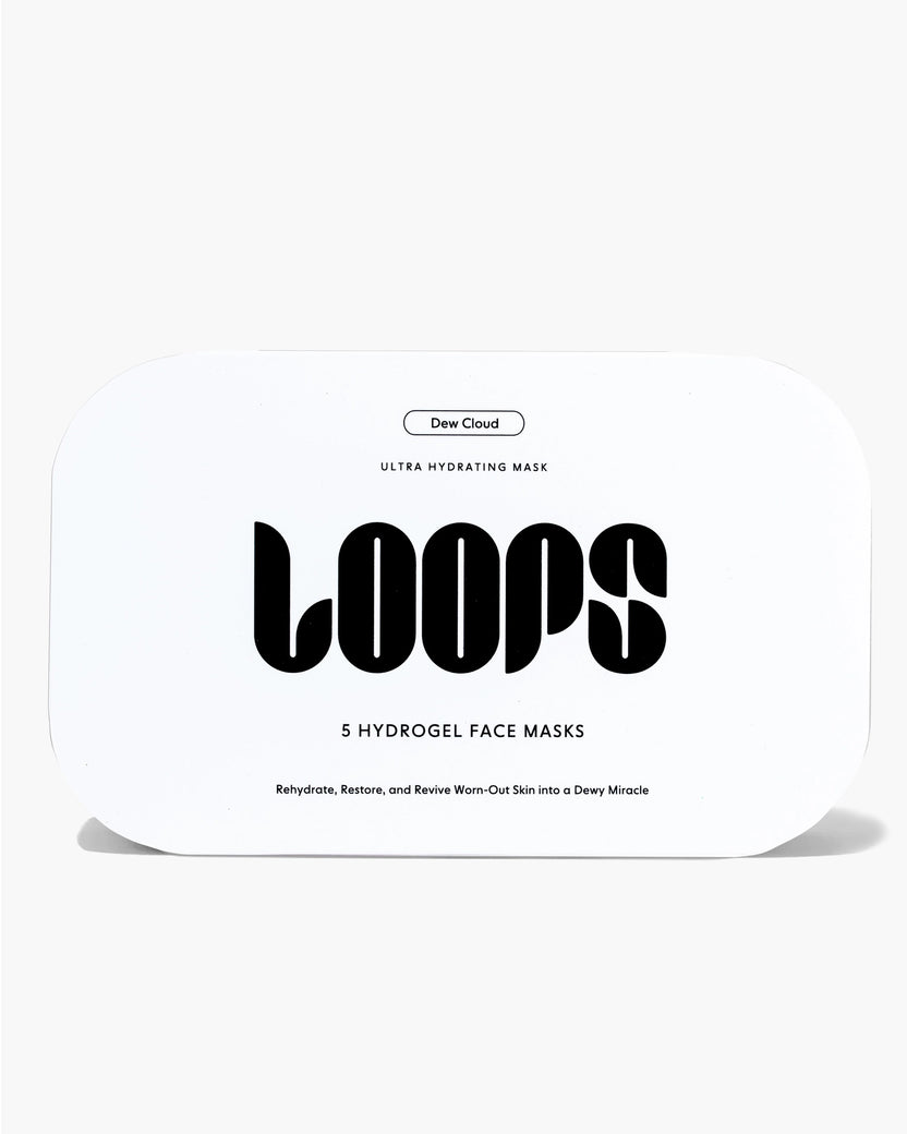 White - Loops Dew Cloud Face Mask - Loops - Printfresh
