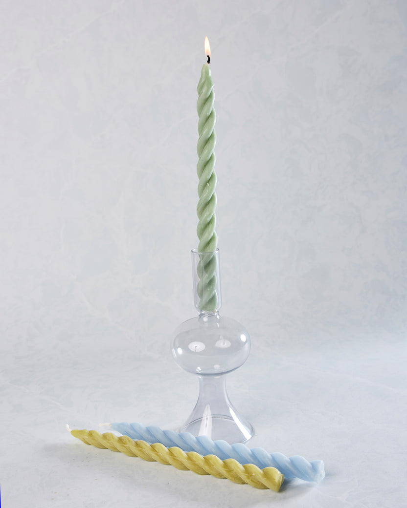 Sage Combo - Hydrangea Spiral Beeswax Candles Set of 3 - Cave Glow Studio - Printfresh