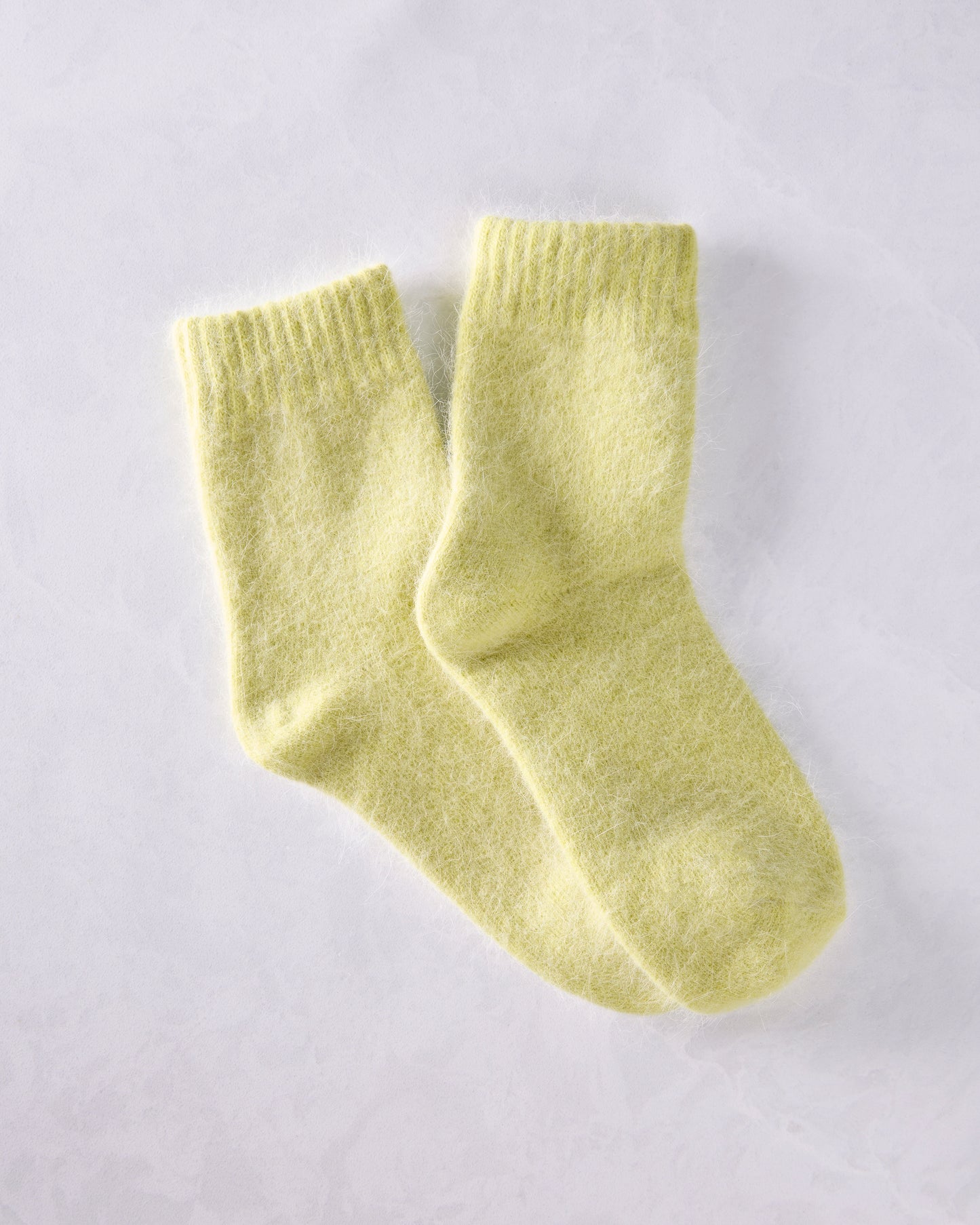 Lime Green - Women's Cozy Wool Angora Socks - Comfortarians