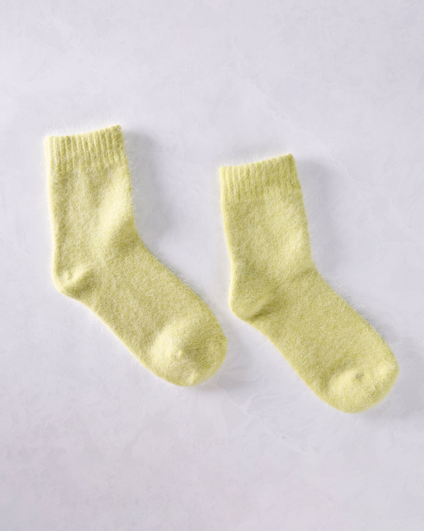 Lime Green - Women's Cozy Wool Angora Socks - Comfortarians