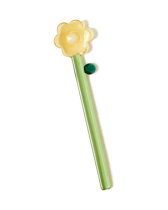 Yellow Combo - Lily Glass Stirring Spoon - TUTU Home - Printfresh