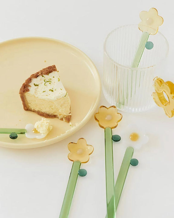 Yellow Combo - Lily Glass Stirring Spoon - TUTU Home - Printfresh