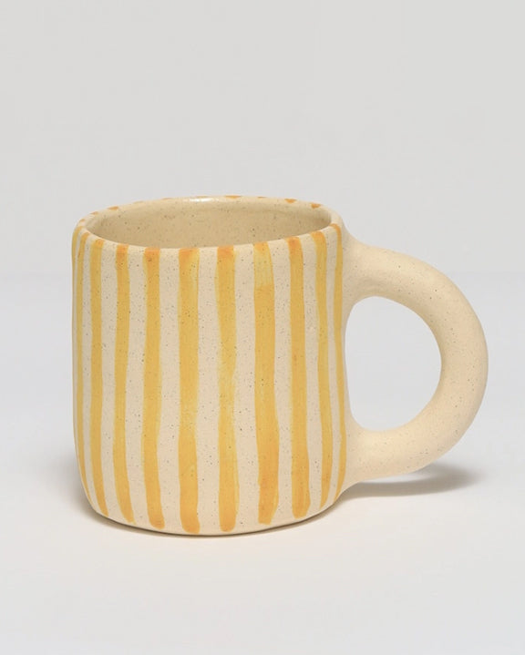 Yellow Stripe - Yellow Striped Mug - Melville Ceramics - Printfresh