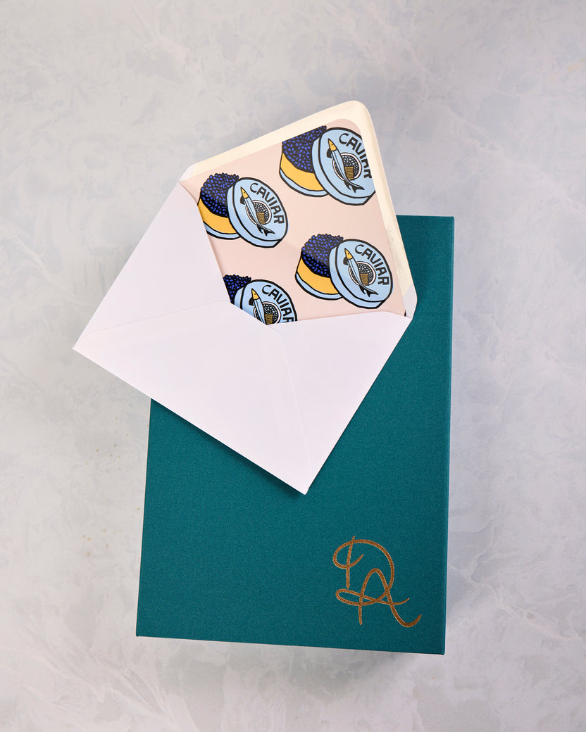 White - Caviar Dreams Notecard Set - Dear Annabelle - Printfresh