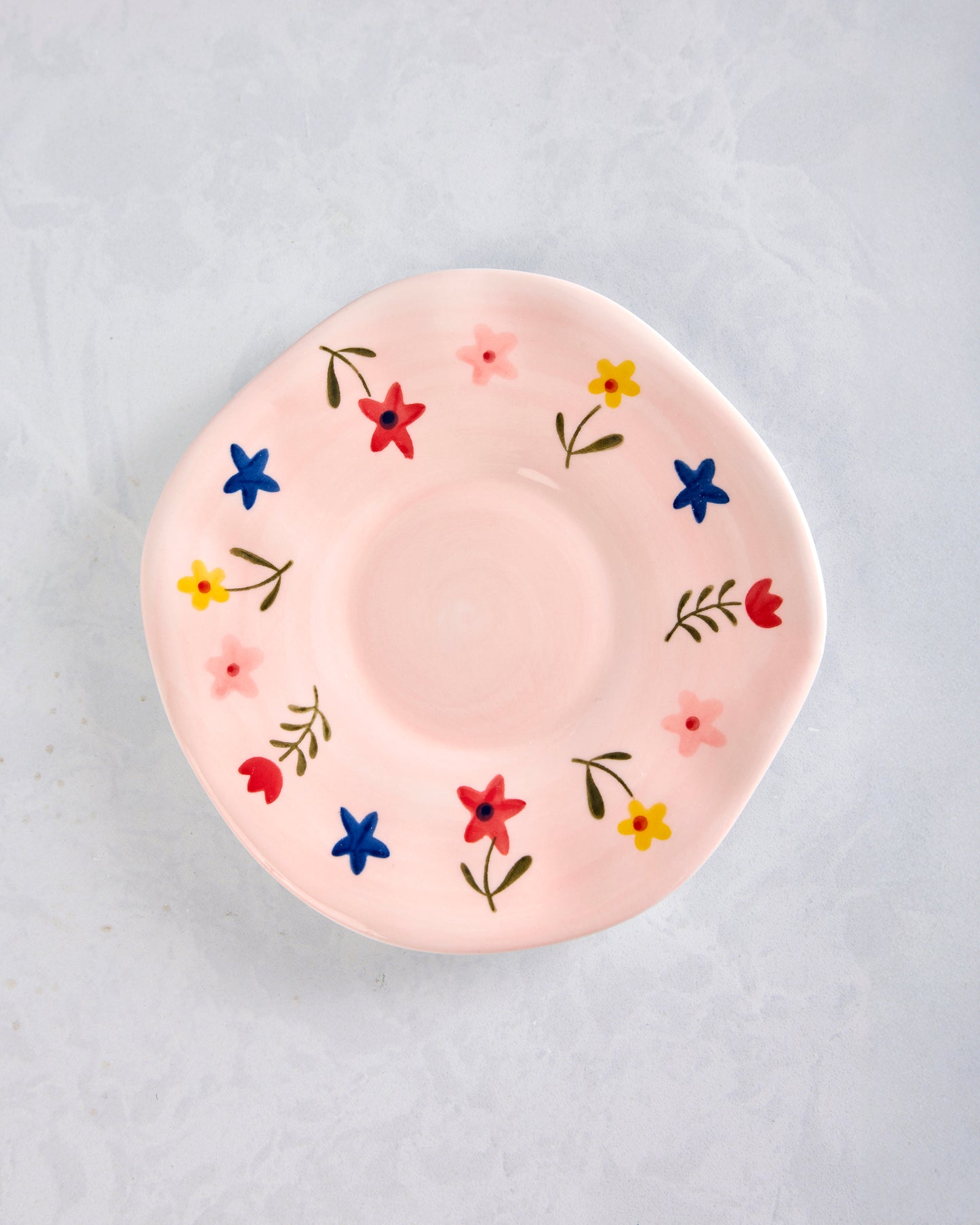 Pink Combo - Flower Ceramic Mug and Saucer - Chow's Stories - Printfresh