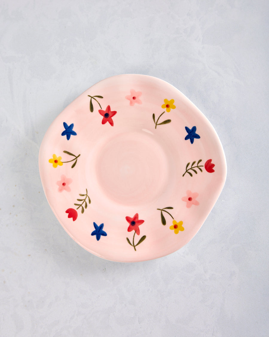 Pink Combo - Flower Ceramic Mug and Saucer - Chow's Stories - Printfresh