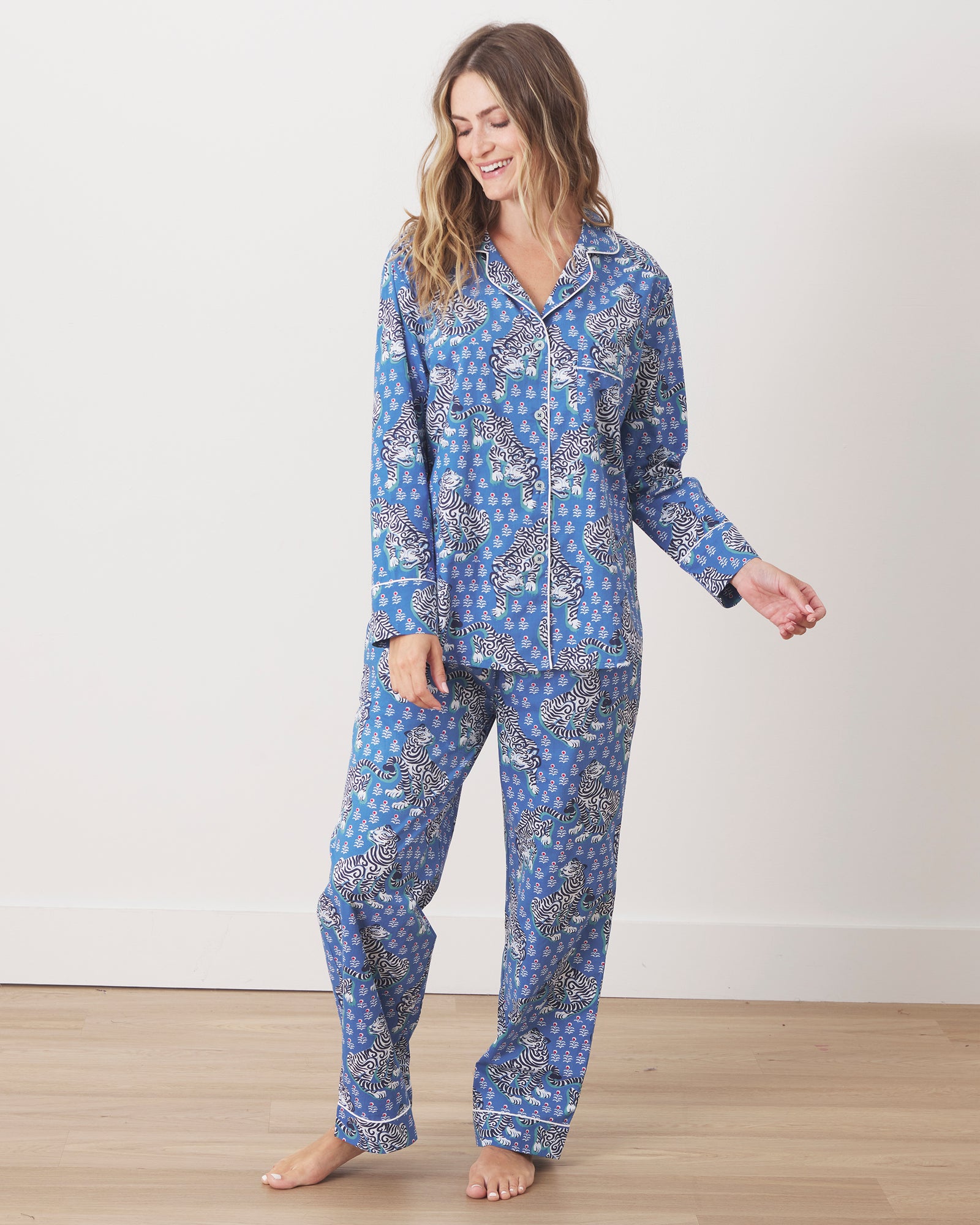 Tiger Queen - Long Sleep Set - Cornflower - Printfresh