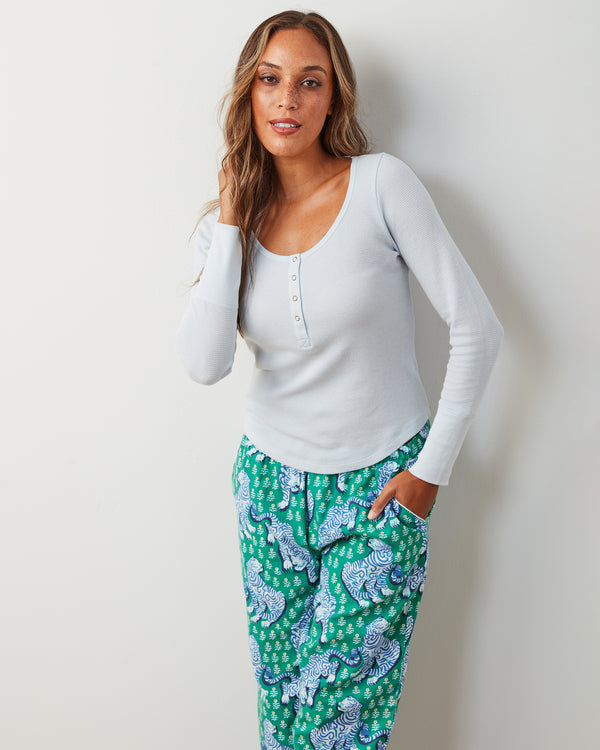 Tiger Queen - Flannel PJ Pants - Jade - Printfresh