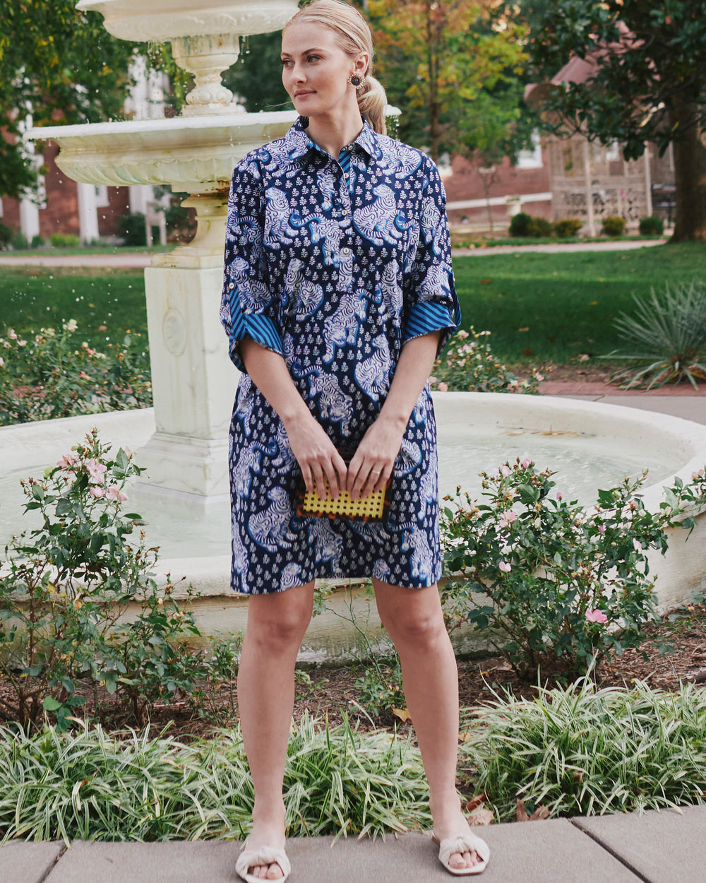 Tiger Queen - Graceful Getaway Dress - Navy - Printfresh