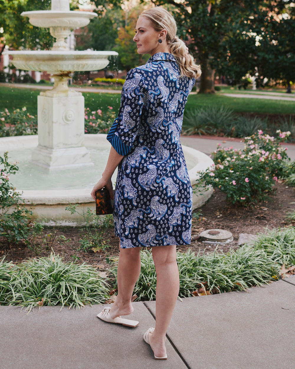 Tiger Queen - Graceful Getaway Dress - Navy - Printfresh