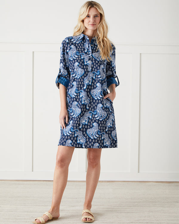 Tiger Queen - Graceful Getaway Dress - Navy - Printfresh