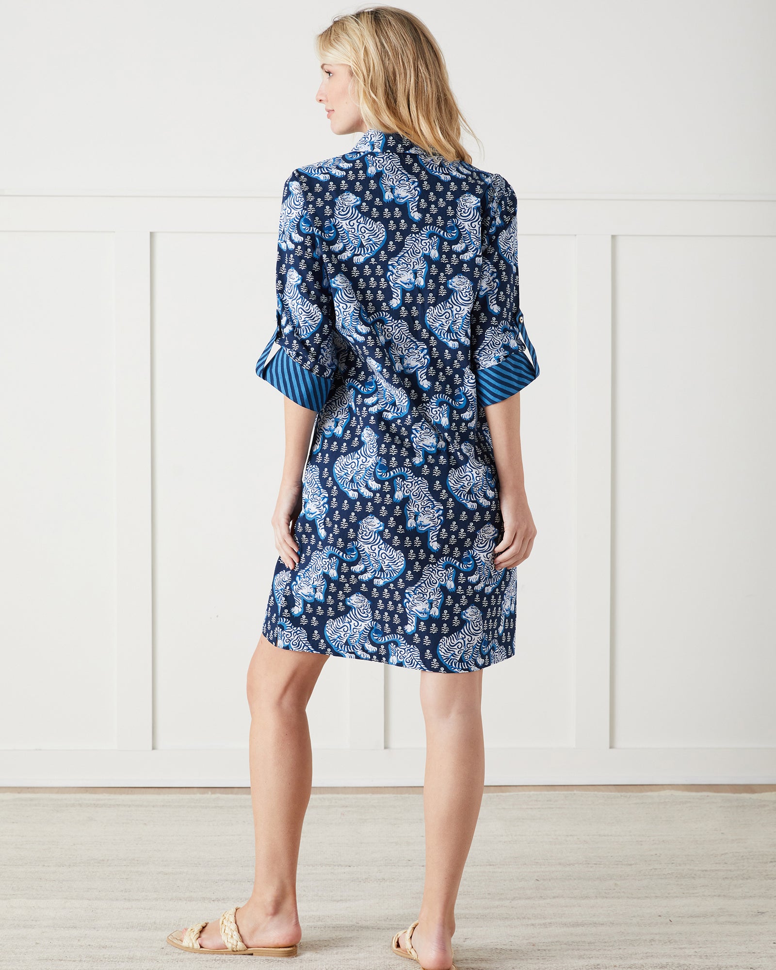 Tiger Queen - Graceful Getaway Dress - Navy - Printfresh