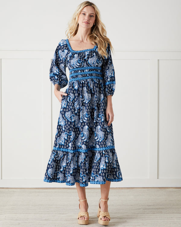 Tiger Queen - Stroll Around Dress - Navy - Printfresh