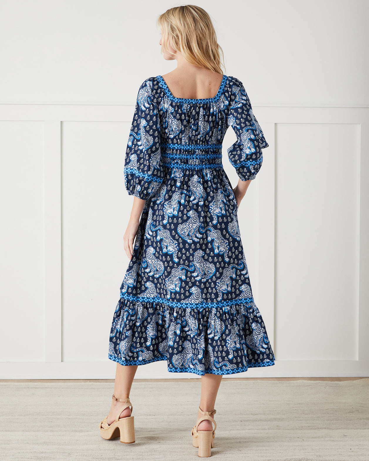 Tiger Queen - Stroll Around Dress - Navy - Printfresh