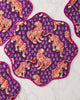 Tiger Queen - Quilted Scalloped Placemat Set - Plum Tree - Printfresh