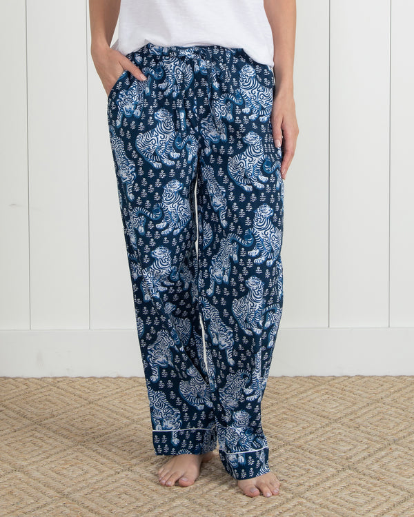 Tiger Queen - PJ Pants - Navy - Printfresh