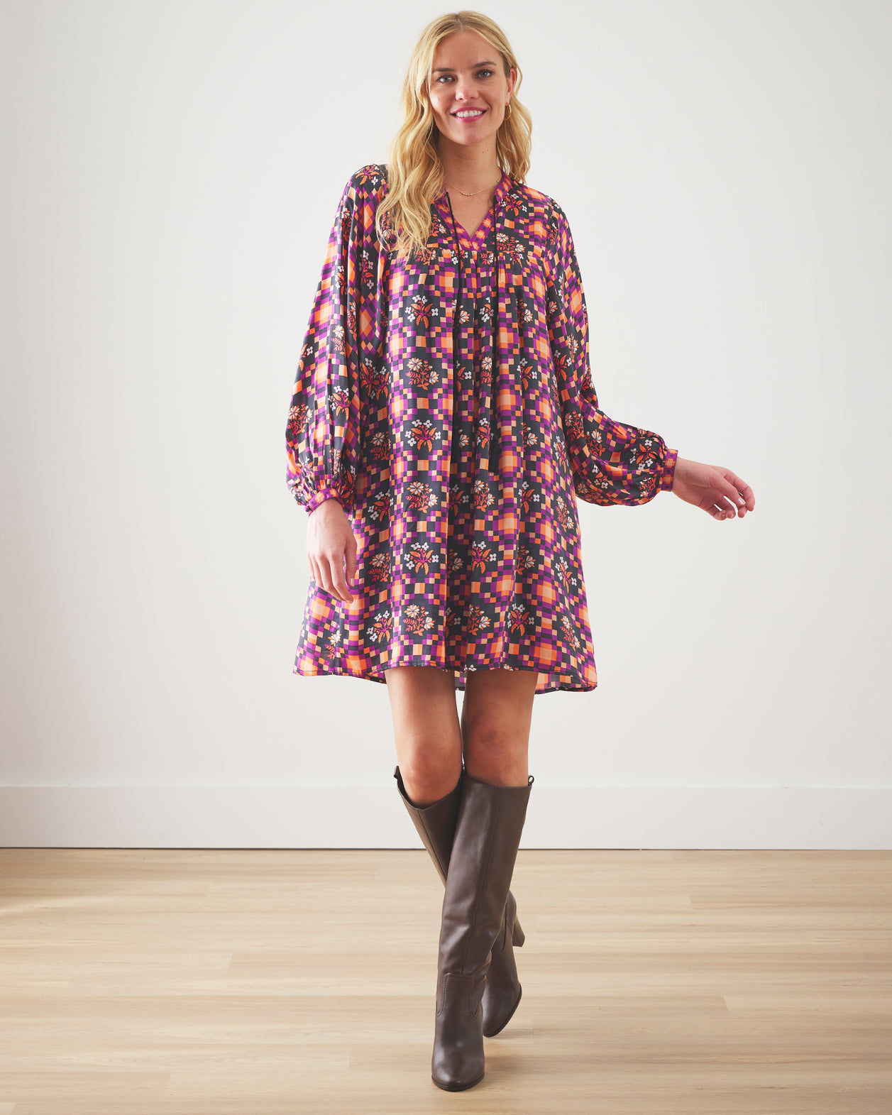 Tomorrow's Tapestry - On The Scene Tunic - Violet Breeze - Printfresh