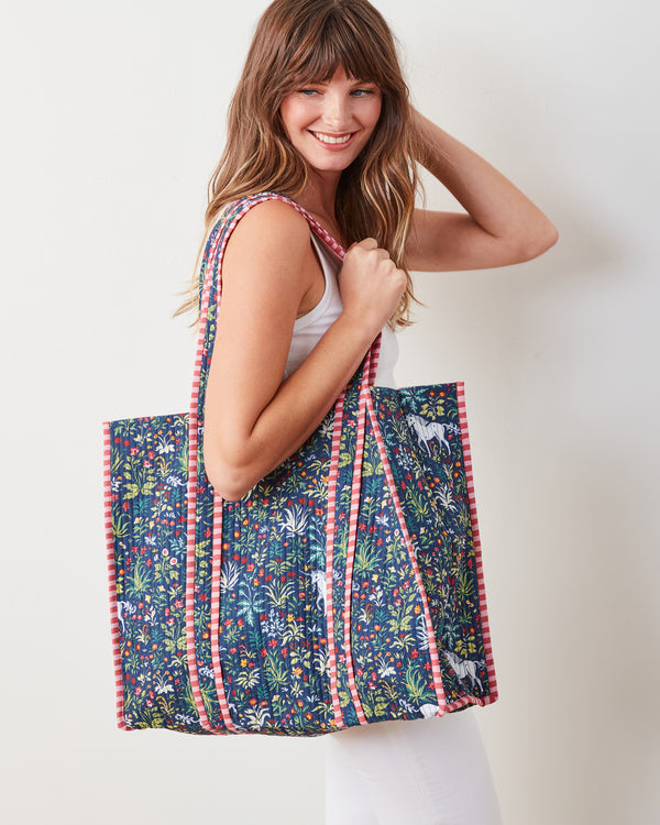 Unicorns Garden - The Traveler Tote - Indigo - Printfresh