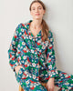 Treetop Cardinals - Midweight Flannel Long PJ Set - Navy - Printfresh