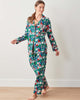 Treetop Cardinals - Midweight Flannel Long PJ Set - Navy - Printfresh