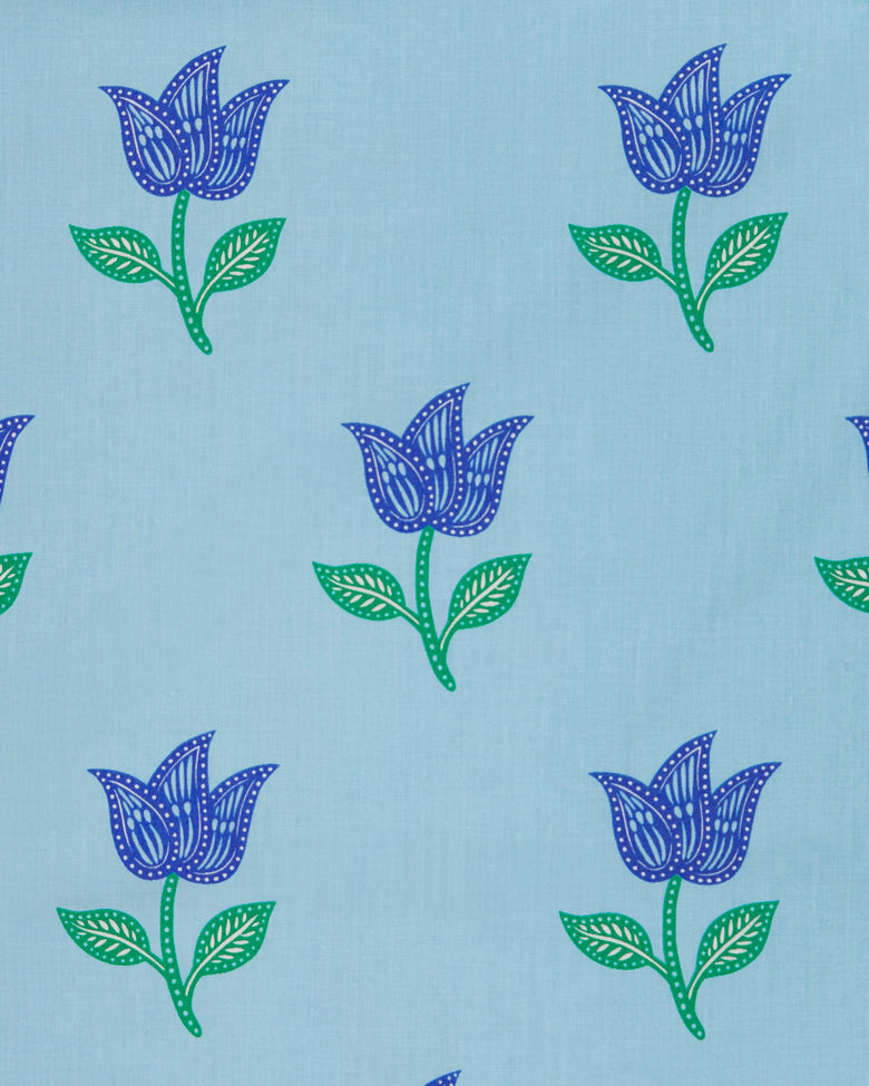 Tulip Bloom - Rosalita Blouse - Oasis Sky - Printfresh